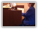 Our organist, Shirley Hall
