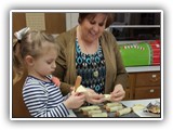 Getting some expert help making supper for the youth!